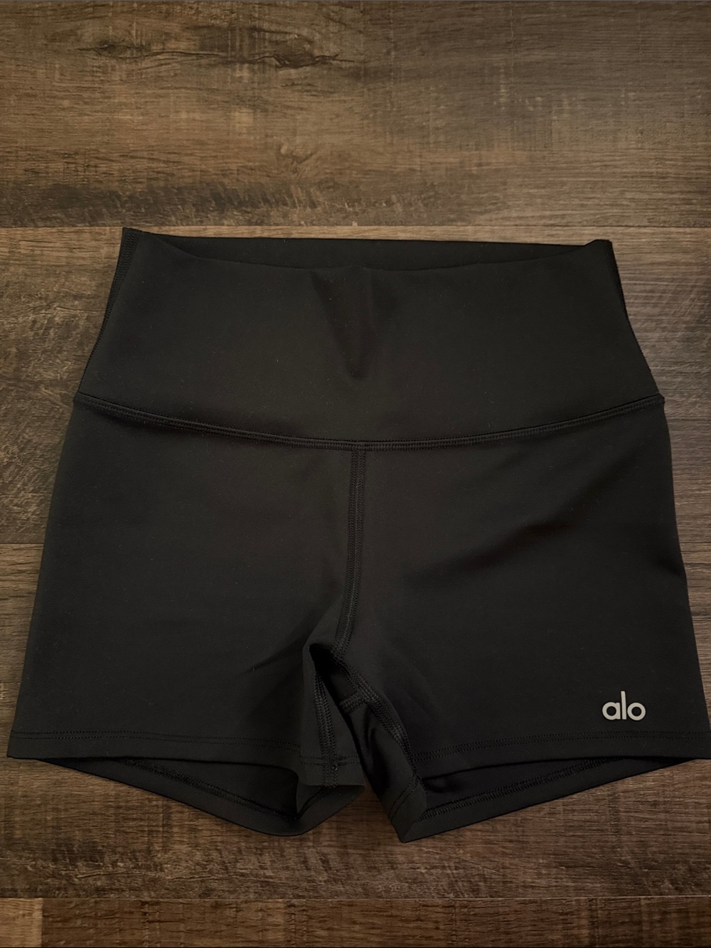 ALO Yoga Black High-Rise Athletic Shorts